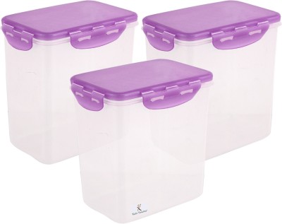 KUBER INDUSTRIES Plastic Grocery Container  - 600 ml(Pack of 3, Purple)