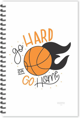 ESCAPER Go hard or Go Home (Ruled - A5 Size - 8.5 x 5.5 inches) Designer Motivational Diary,Quotes Notepad A5 Diary Ruled 160 Pages(Multicolor)