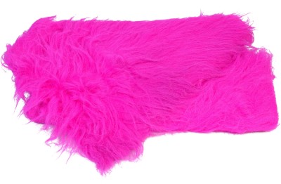 Vardhman Fur Cloth Magenta (Dark pink) Long Hair, Size 38 x 34, 9 Cms Hair Length Used For Dresses, Soft Toys Making, Jackets Etc(Pink)