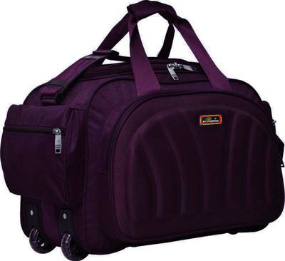 60 L Strolley Duffel Bag - Xfactor Waterproof Polyester Lightweight 60L Travel Bag - Purple - Large Capacity