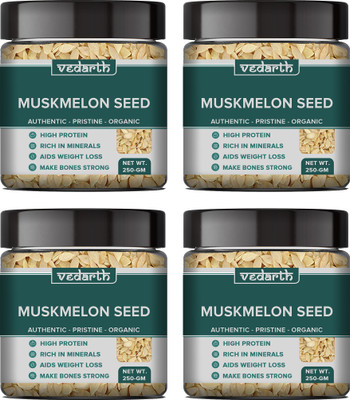 Vedarth Combo pack of 4 Organic Muskmelon / Kharbooja Magaj Super Seed Healthy and Nutritious Muskmelon Seeds(4 x 250)