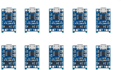 ERHIndia (10 Pcs) 5V 1A Micro USB 18650 Lithium Battery Charging Board Charger Module+Protection Dual Functions TP4056 Charging Module 3.7 v Electronic Components Electronic Hobby Kit