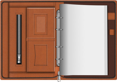 Fedus Leatherette File Folder(Set Of 1, Brown)