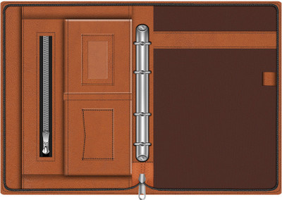 WHNOATOC PU Leather File Folder(Set Of 1, Brown)