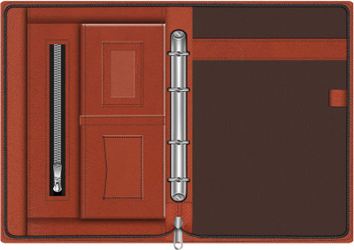 WHNOATOC PU Leather File Folder(Set Of 1, Brown)