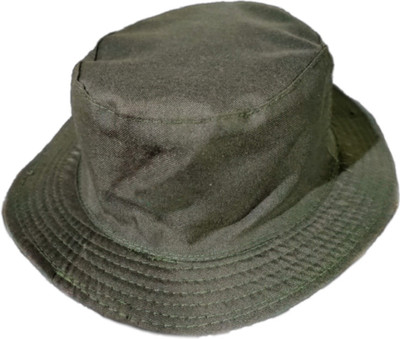 Kumar's Trend Cotton Camouflage Indian Army Military Hat with Flag for Man & Women, Commando Camouflage Boonie Cobra 2 in One Hats.(Green, Pack of 1)