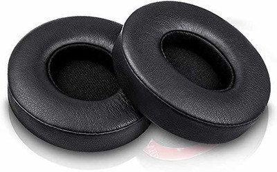 SYGA Extra Thick Replacement Earpads for Beats Solo 2 & 3- Ear Pads for Beats Solo 2 & 3 Wireless ON-Ear Headphones - Soft Leather, Luxury Memory Foam, Strong Adhesive | Black Over The Ear Headphone Cushion(Pack of 2, Black)