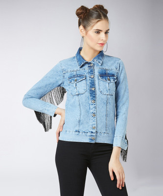 Miss Chase 3/4th Sleeve Solid Women Denim Jacket