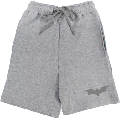 BATMAN Short For Boys Casual Solid Polycotton(Grey, Pack of 1)