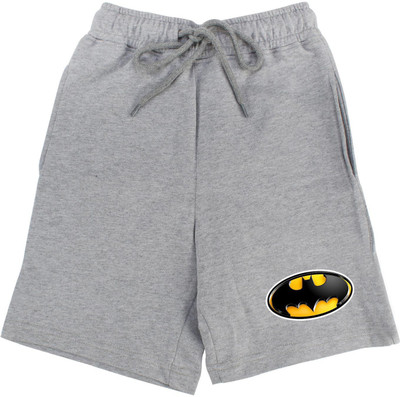 BATMAN Short For Boys Casual Solid Polycotton(Grey, Pack of 1)