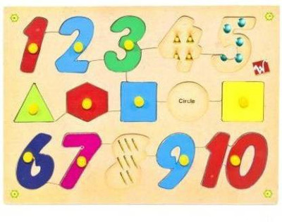 Haulsale Easy To Learn Counting, One To Ten Number With Different Colorful Shapes (1 Pieces)(Multicolor)