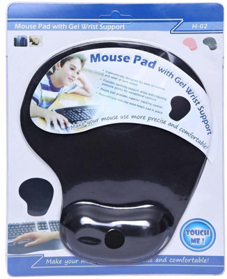 NIGSUR Gel Mouse Pad, Ergonomic Mouse Pad with Gel Wrist Rest Support Non Slip Base Mousepad(Black)