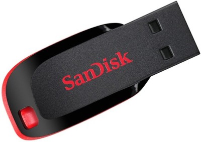 SanDisk curzer blade 16 GB Pen Drive(Black, Red)