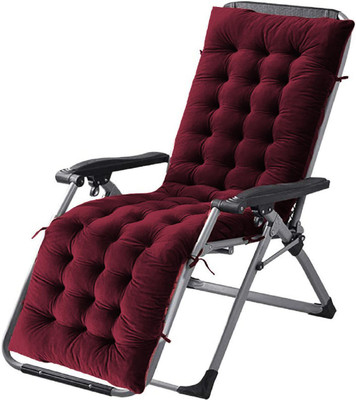 Daddy Cool Cotton Solid Chair Pad Pack of 1(Maroon)