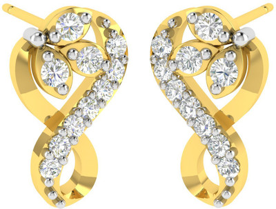 avsar Yellow Gold 18kt Diamond Stud Earring