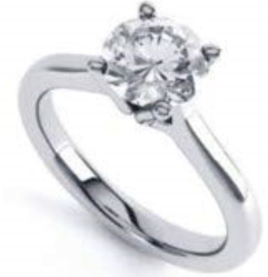 Neeba Metal Zircon Silver Plated Ring