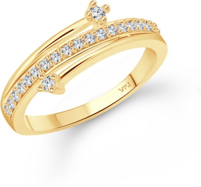 VIGHNAHARTA Vighnaharta Beauty Craft (CZ) Rhodium Ring for Women and Girls Alloy Cubic Zirconia, Diamond Gold Plated Ring