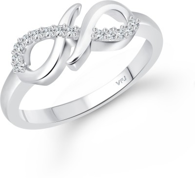 VIGHNAHARTA Vighnaharta Stylish (CZ) Rhodium Plated Ring for Women and Girls Alloy Cubic Zirconia, Diamond Rhodium Plated Ring