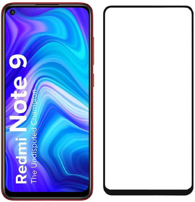 MobiTracs Edge To Edge Tempered Glass for Redmi Note 9, Redmi 10x | 11D Anti Scratch 9H Hardness Cover Friendly Anti Shatter Proof Full Edge Full Glue(Pack of 1)