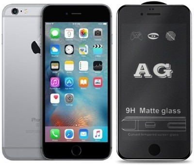 ELEF Edge To Edge Tempered Glass for Apple iPhone 6 AG Gaming Matte Black Border Full Screen Covrage 9H Hardness(Pack of 1)