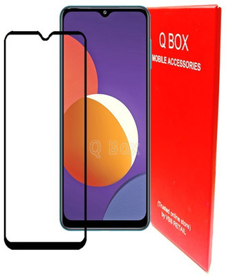 Q Box Edge To Edge Tempered Glass for Samsung Galaxy M12(Pack of 1)