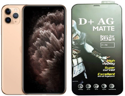 ELEF Edge To Edge Tempered Glass for Apple iPhone 11 Pro AG Gaming Matte Black Border Full Screen Covrage 9H Hardness(Pack of 1)