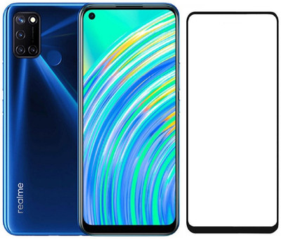 MobiTracs Edge To Edge Tempered Glass for Realme C17 | 11D Premium Quality Full Glue 9H Hardness Anti Scratch Full Edge(Pack of 1)