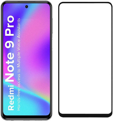 MobiTracs Edge To Edge Tempered Glass for Redmi Note 9 Pro | 11D Premium Quality Full Glue 9H Hardness Anti Scratch Full Edge(Pack of 1)