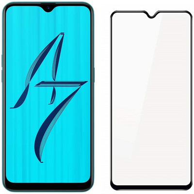Msons Edge To Edge Tempered Glass for OPPO A7 | 11D Premium Quality Full Glue 9H Hardness Anti Scratch Full Edge(Pack of 1)