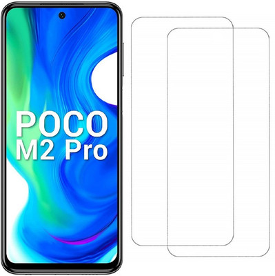 MobiTracs Tempered Glass Guard for Poco M2 Pro(Pack of 2)