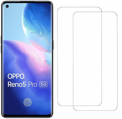 Msons Tempered Glass Guard for Reno5 Pro | Original Tempered Glass Full Glue 9H Hardness Full Screen Coverage(Pack of 2)
