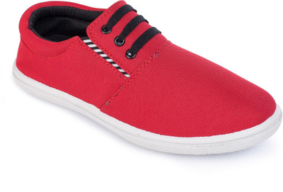 Kzaara Slip On Sneakers For Men(Red , 10)
