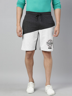 3Pin Color Block Men Black, White Regular Shorts