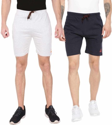 ARDEUR Solid Men White, Blue Basic Shorts