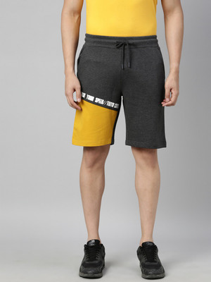 3Pin Color Block Men Black Regular Shorts