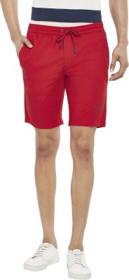 Urban Ranger by Pantaloons Solid Men Red Regular Shorts