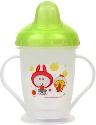 CHILD CHIC Baby Cute Stylish Bpa Free Unbreakable Sippy Cup (Sipper Kids Mug ) Soft Spout Infant PP Water/Juice Training Gravity Sipper Cup With Handles & Dust Free With Handel 150 ml(Green)