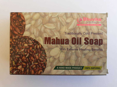 bhuvika Handmade Traditionally Cold Pressed Mahua Oil Soap - Pack of 2 Soaps(2 x 140 g)