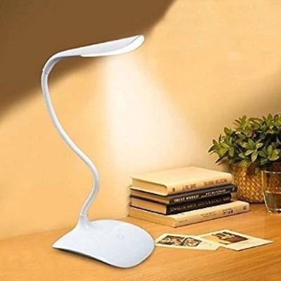 keeva Rechargeable led Desk Lamp Touch Control On Off Student Study Table Lamps Study Lamp(30 cm, White)