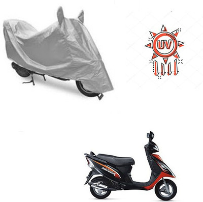 THE REAL ARV Waterproof Two Wheeler Cover for TVS(Streek, Silver)