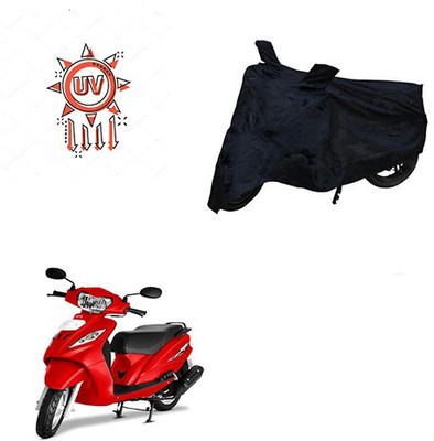 Atulit enterprises Two Wheeler Cover for TVS(Wego, Black)