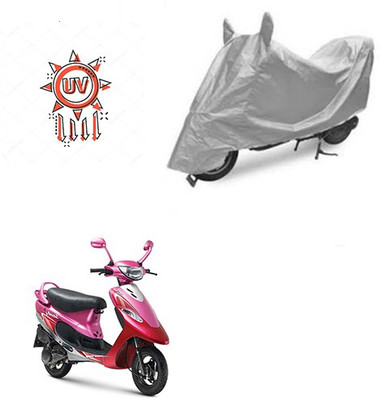 Atulit enterprises Two Wheeler Cover for TVS(Scooty Pep+, Silver)
