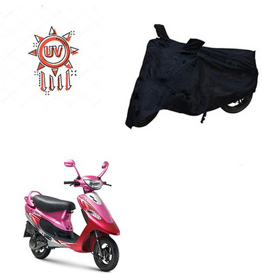 Atulit enterprises Two Wheeler Cover for TVS(Scooty Pep+, Black)