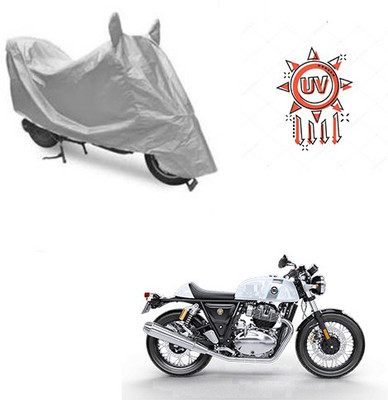 Atulit enterprises Waterproof Two Wheeler Cover for Royal Enfield(Continental GT, Silver)