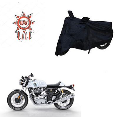 Atulit enterprises Two Wheeler Cover for Royal Enfield(Continental GT, Black)
