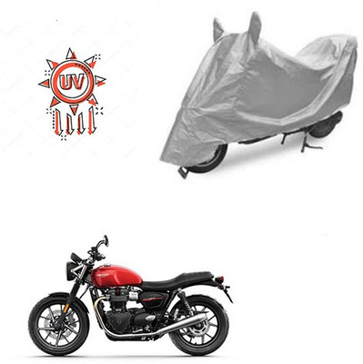Atulit enterprises Two Wheeler Cover for Triumph(Twin spark, Silver)