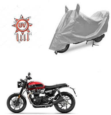 Atulit enterprises Two Wheeler Cover for Triumph(Twin, Silver)