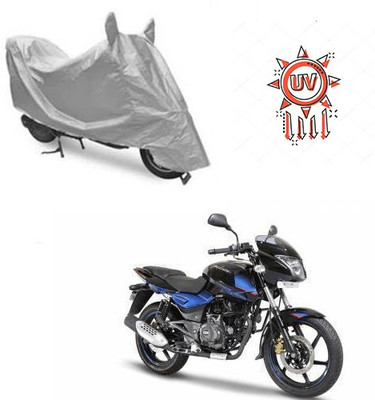 Atulit enterprises Waterproof Two Wheeler Cover for Bajaj(Pulsar 150 DTS-i, Silver)