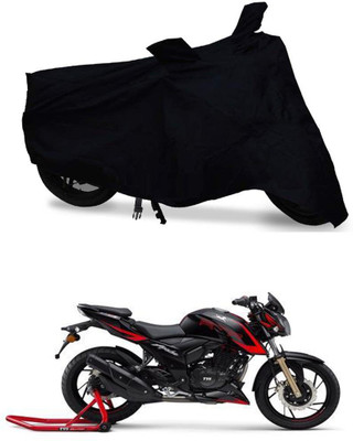 Amozkart Two Wheeler Cover for TVS(Apache RTR 200 4V, Black)