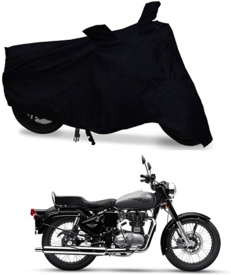 HWSXQAE Waterproof Two Wheeler Cover for Royal Enfield(Bullet 350, Black)